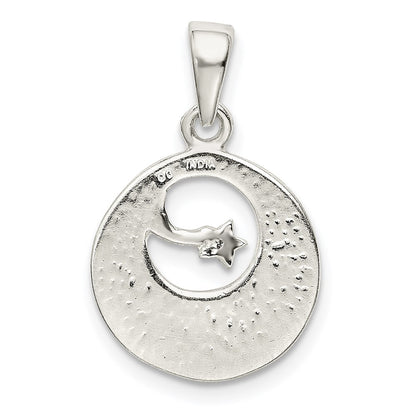 Sterling Silver Flash Gold Plated Love You To The Moon Pendant
