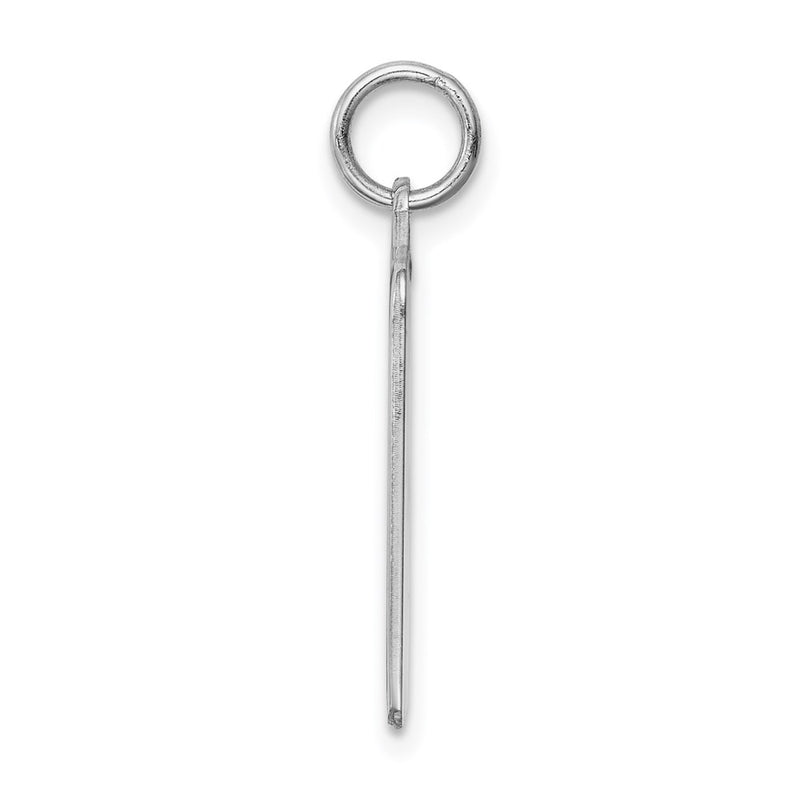 Sterling Silver Ss Rh-Plt Pink Birth Certificate Polished Front/Satin Back Charm