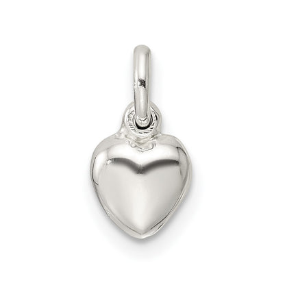 Sterling Silver Small Puffed Heart Charm