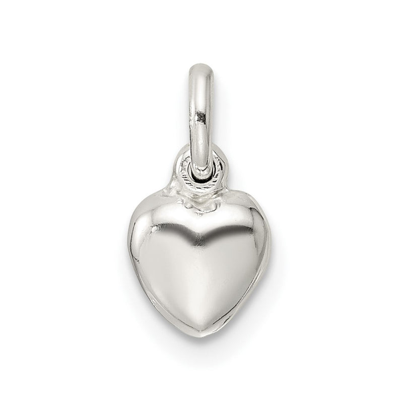 Sterling Silver Small Puffed Heart Charm