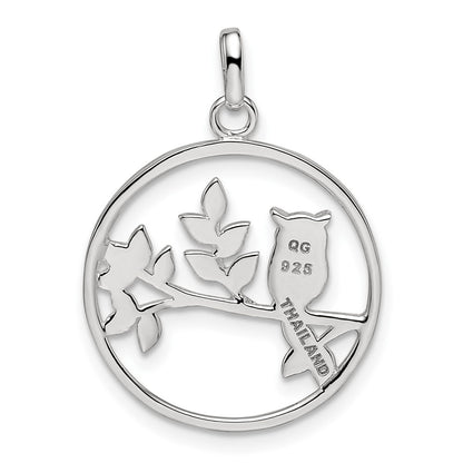 Sterling Silver Owl Pendant