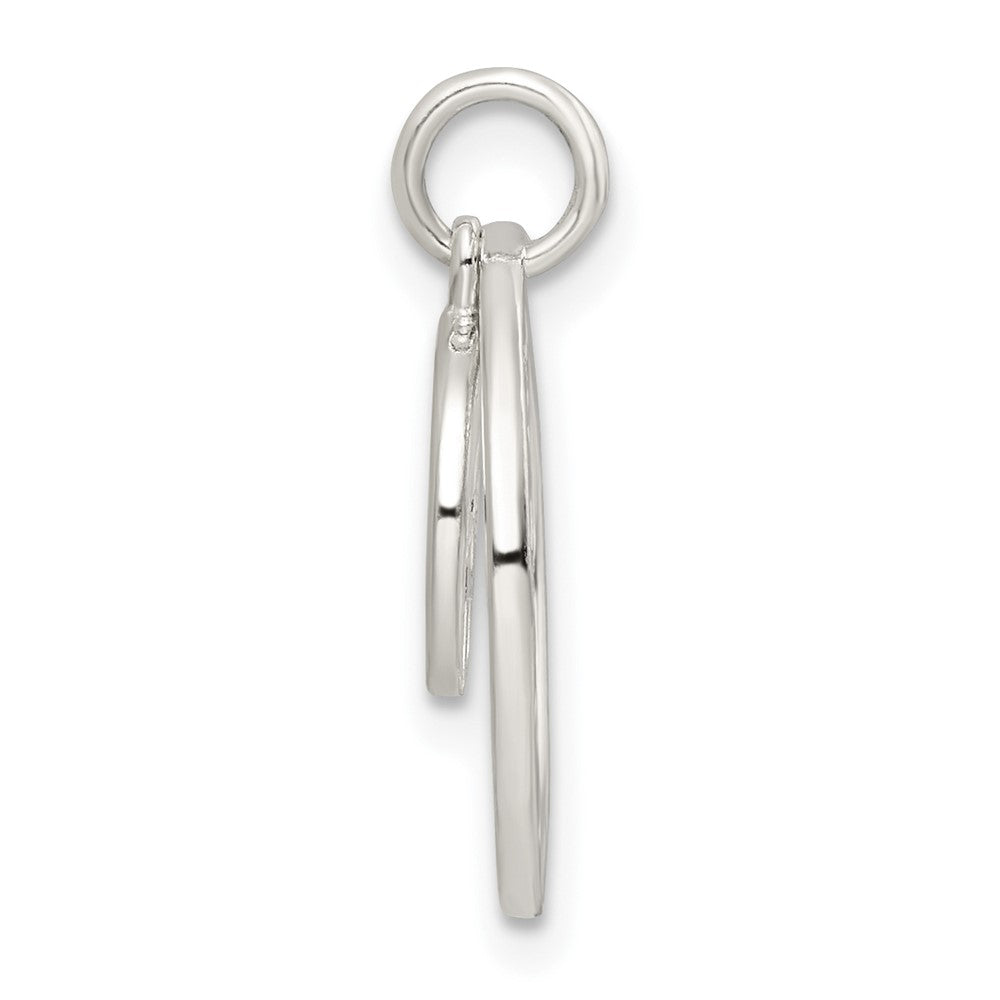 Sterling Silver Round Not All Who Wander Pendant