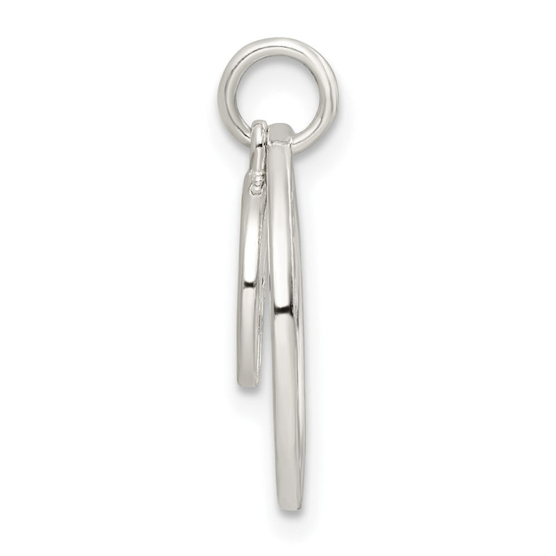 Sterling Silver Round Not All Who Wander Pendant