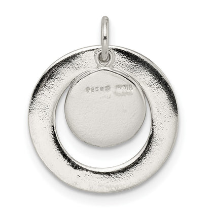 Sterling Silver Round Not All Who Wander Pendant