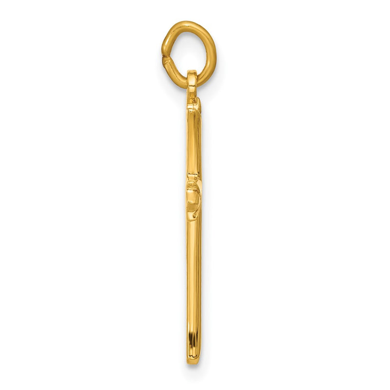 Sterling Silver Gold-Plated W/ Pointed Ends Cross Pendant