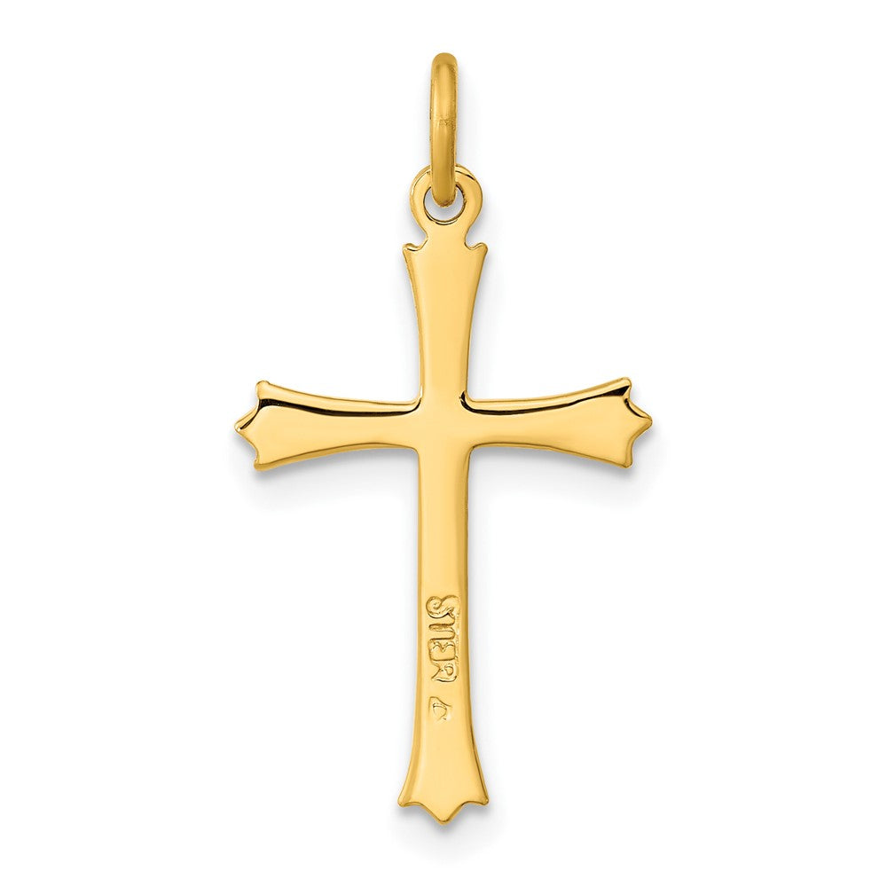Sterling Silver Gold-Plated W/ Pointed Ends Cross Pendant