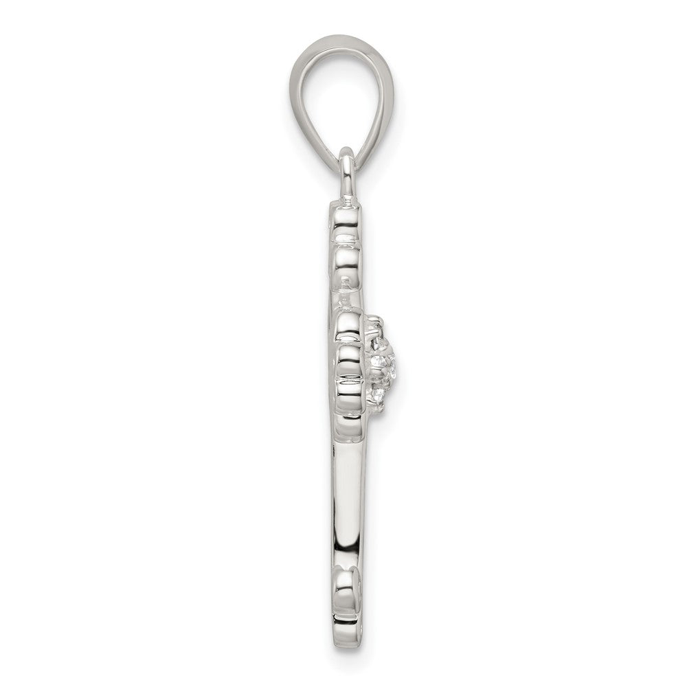 Sterling Silver Cz Cross Pendant