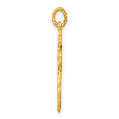 Ss/Gold Plated Stelring Silver Gold-Tone Polished Solid Miraculous Symbols Cross Pendant