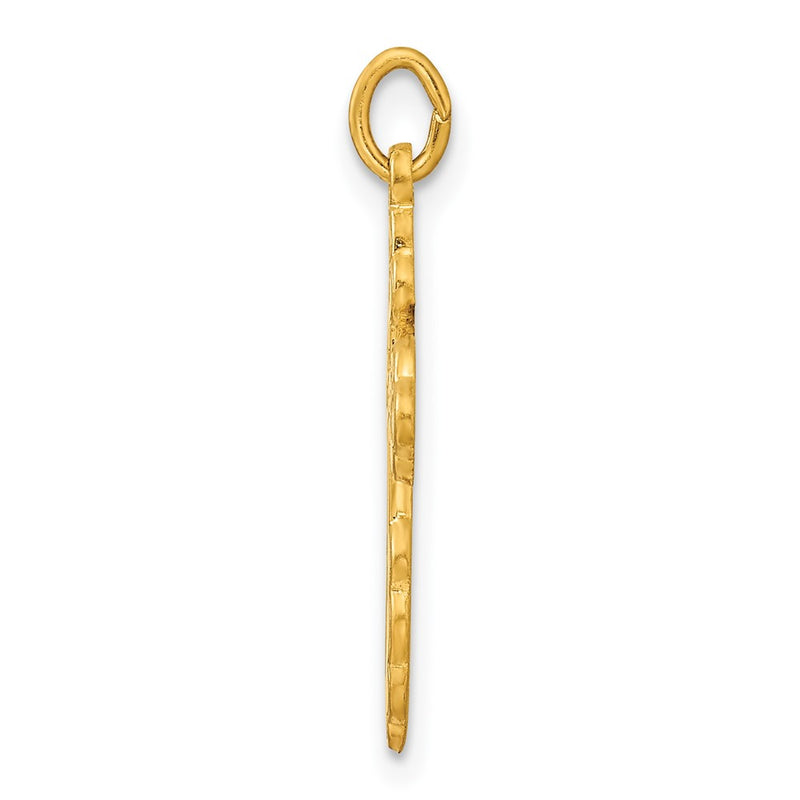 Ss/Gold Plated Stelring Silver Gold-Tone Polished Solid Miraculous Symbols Cross Pendant