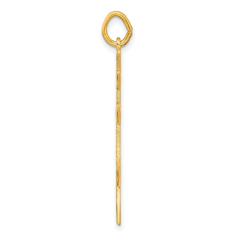 Ss/Gold Plated Sterling Silver Gold-Tone Polished Solid Cross Pendant