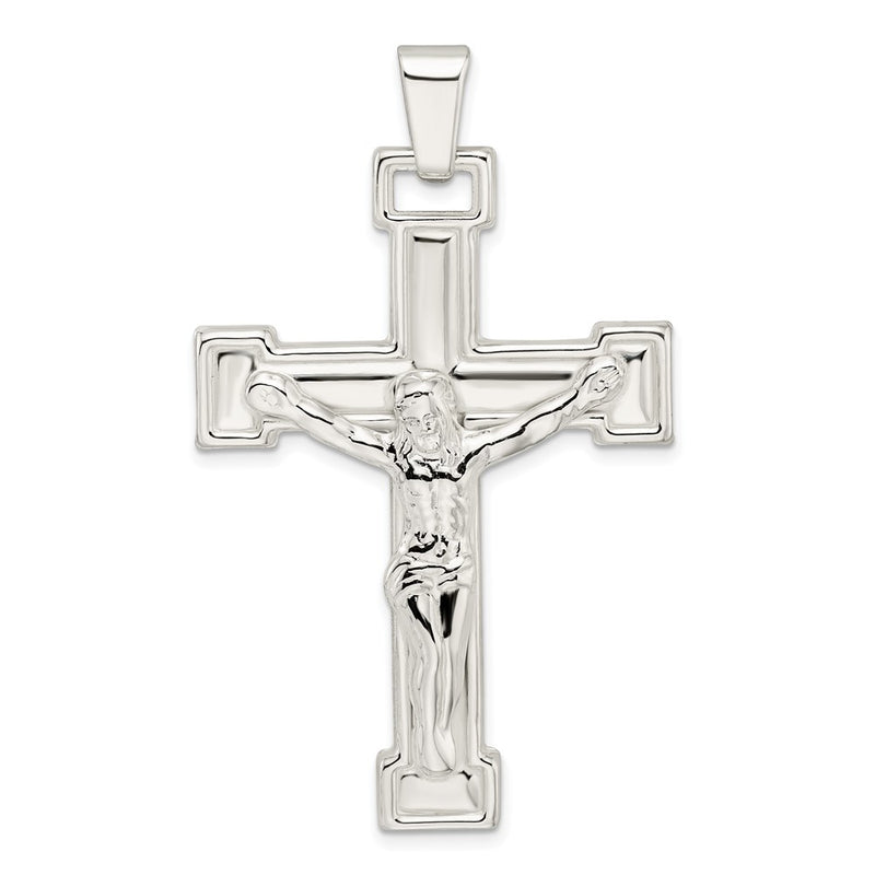 Sterling Silver Polished Crucifix Pendant