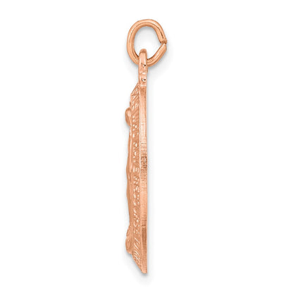 Sterling Silver Rose Gold-Plated Oval Miraculous Medal Pendant