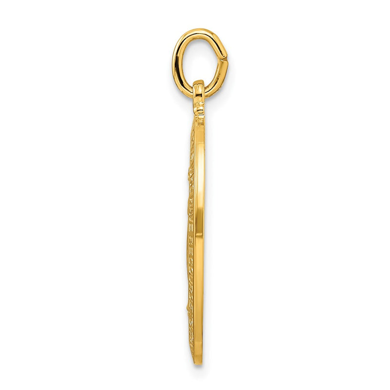 Ss/Gold Plated Sterling Silver Gold-Tone Polished Solid Miraculous Medal Pendant