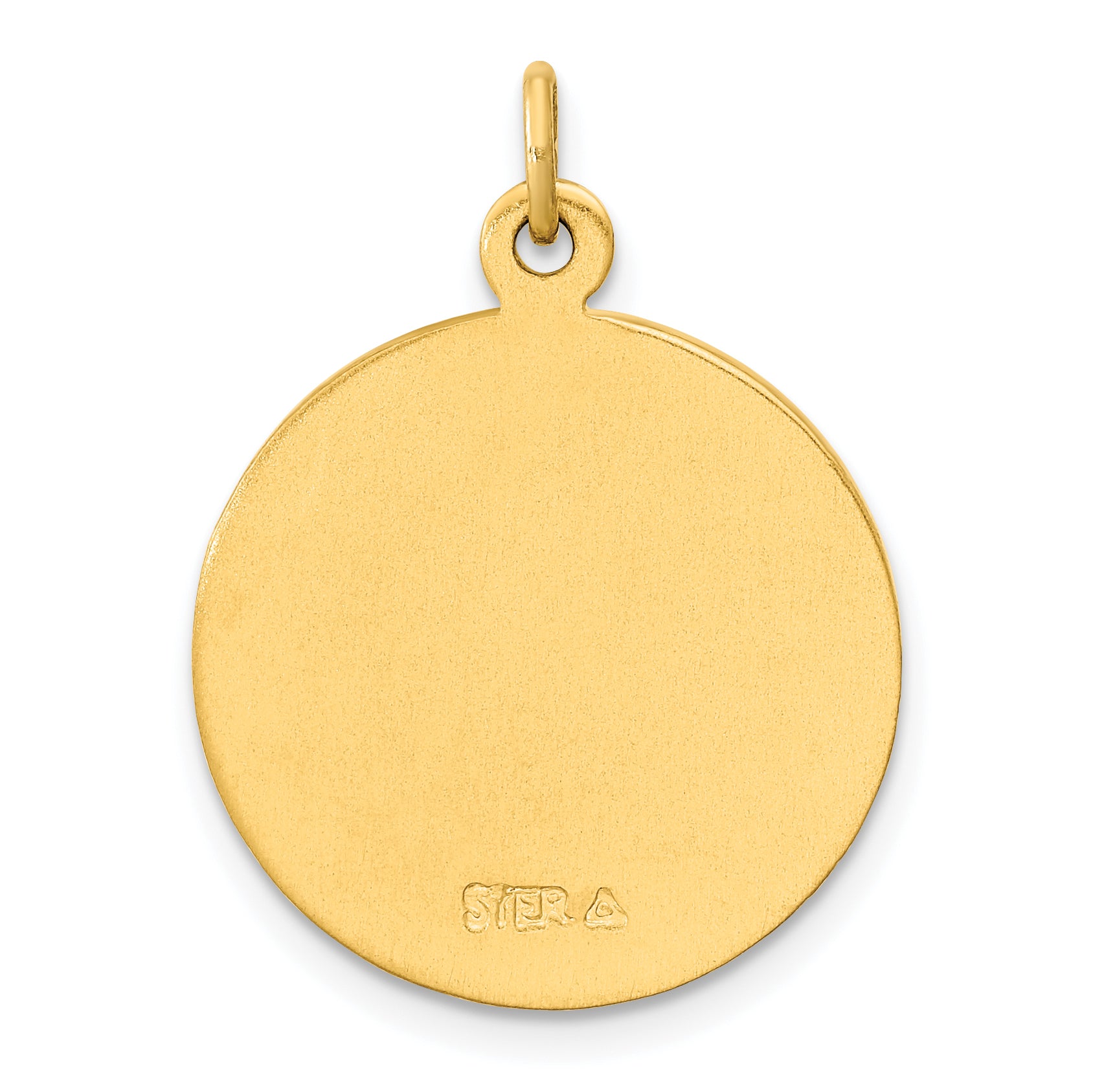 Sterling Silver Gold-Plated Polished And Satin Saint Christopher Pendant