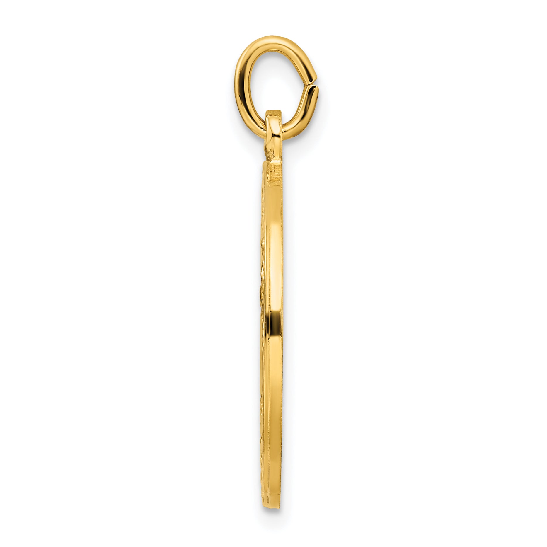 Ss/Gold Plated Sterling Silver Gold-Tone Polished Solid Saint Christopher Medal Pendant