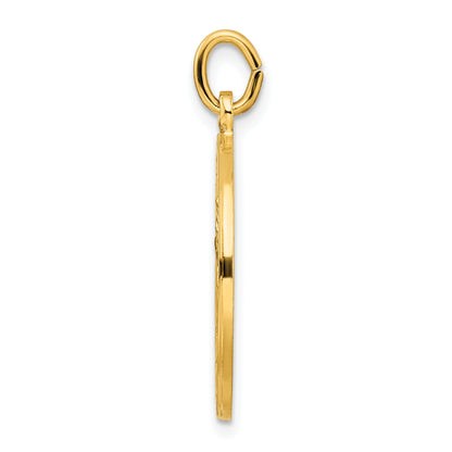 Ss/Gold Plated Sterling Silver Gold-Tone Polished Solid Saint Christopher Medal Pendant