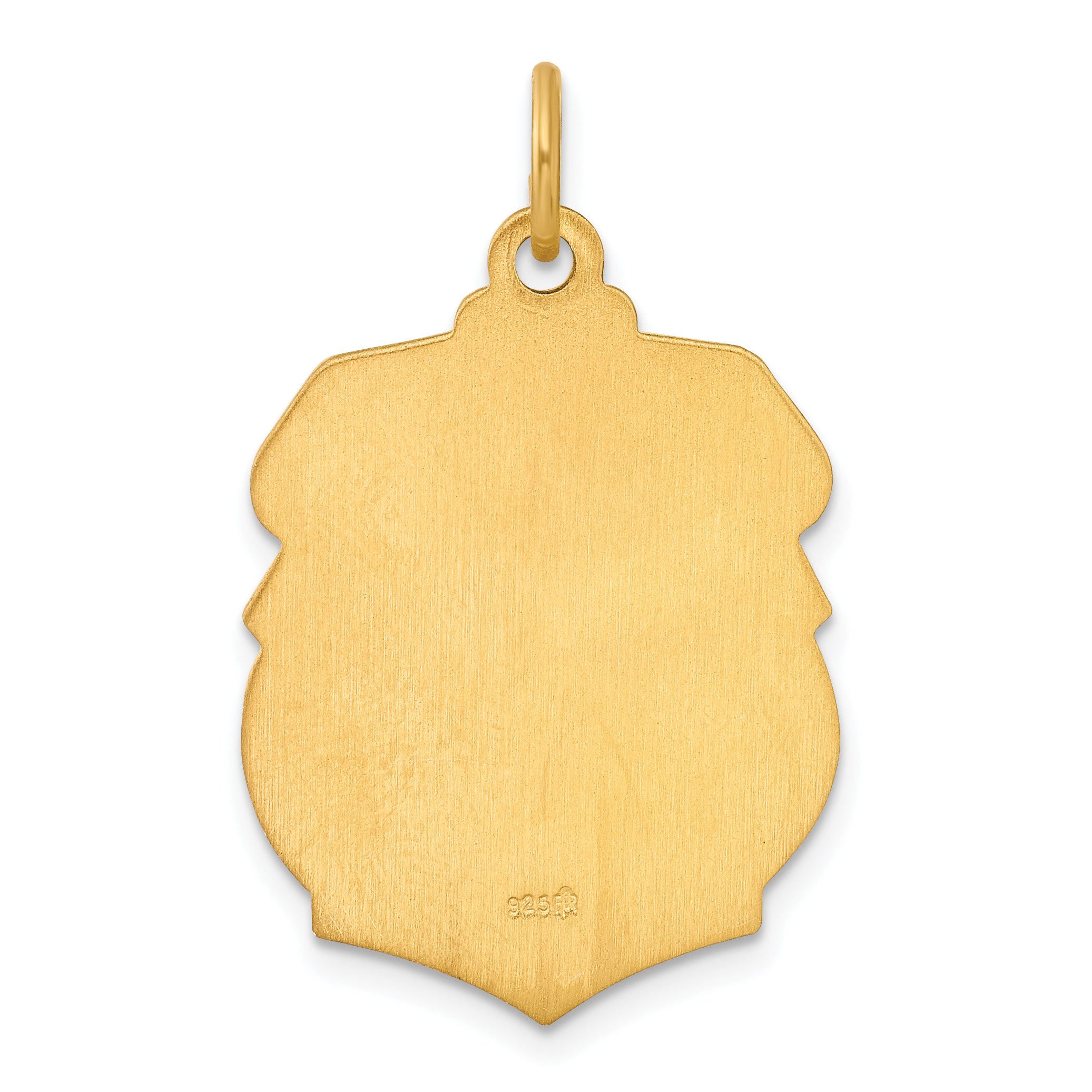 Ss/Gold Plated Sterling Silver Gold-Tone Polished Solid Saint Michael Medal Pendant