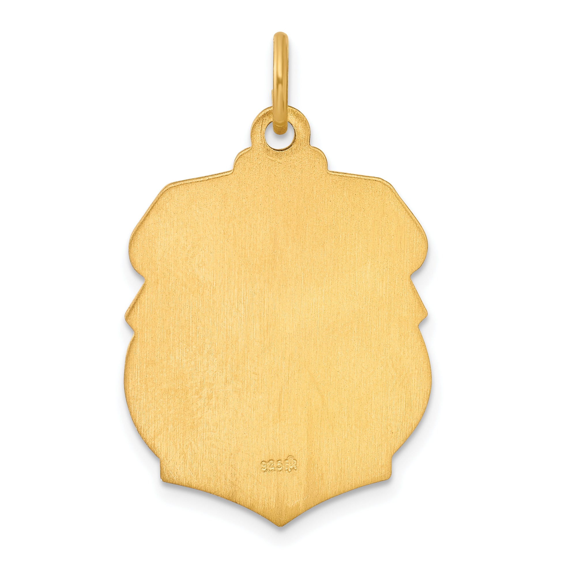 Ss/Gold Plated Sterling Silver Gold-Tone Polished Solid Saint Michael Medal Pendant