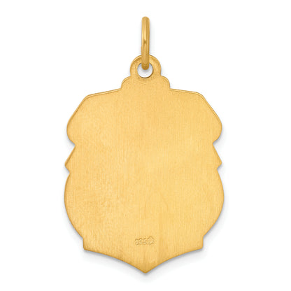Ss/Gold Plated Sterling Silver Gold-Tone Polished Solid Saint Michael Medal Pendant