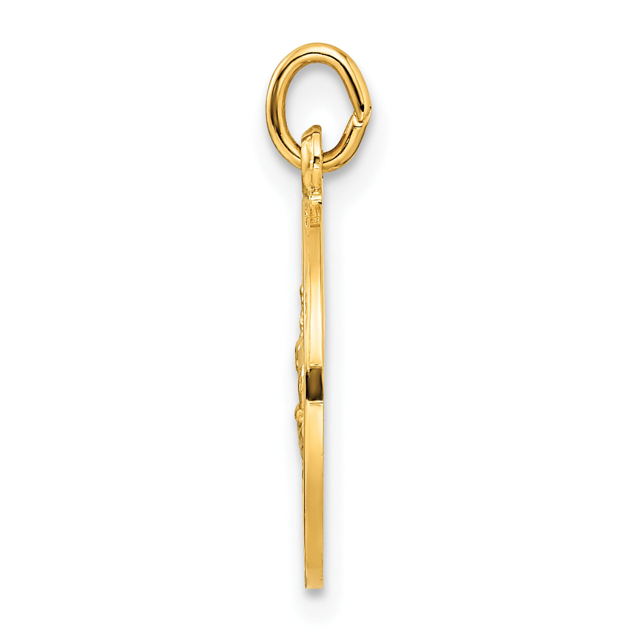 Ss/Gold Plated Sterling Silver Gold-Tone Polished Solid Saint Christopher Medal Pendant