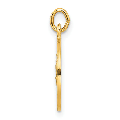 Ss/Gold Plated Sterling Silver Gold-Tone Polished Solid Saint Christopher Medal Pendant