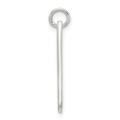 Sterling Silver Footprints On Textured Bar Charm