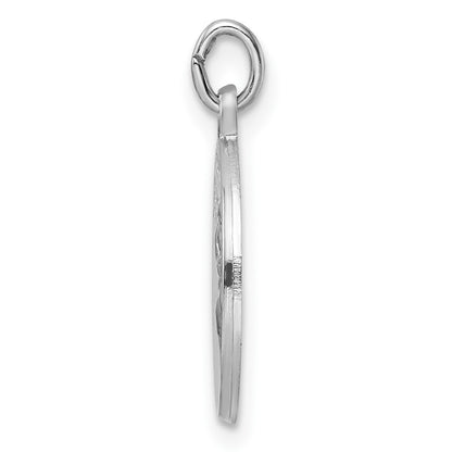 Sterling Silver Rhodium-Plated Polished Solid 1St Holy Communion Pendant