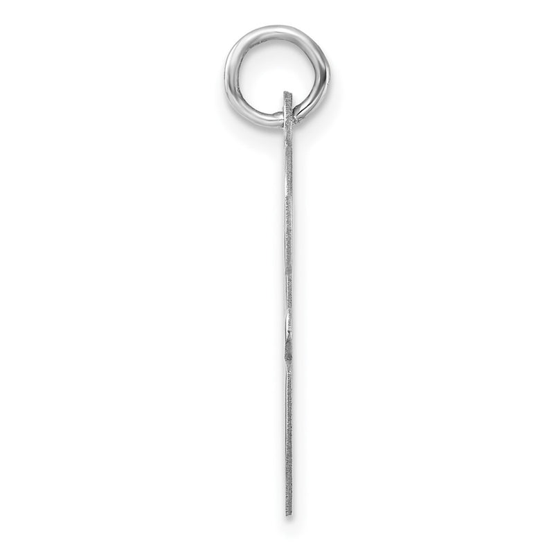 Large Sterling Silver Rhodium-Plated Script Letter G Initial Charm