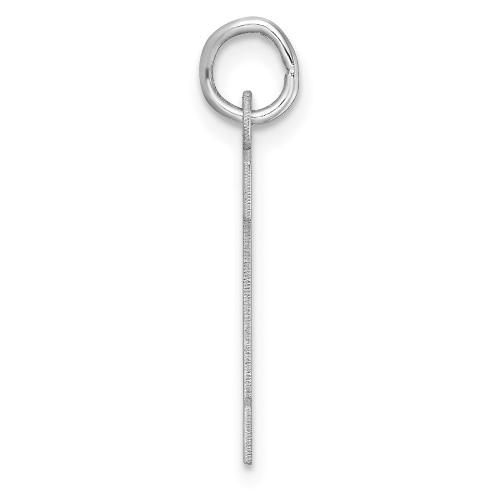 Large Sterling Silver Rhodium-Plated Block Letter Initial Charm