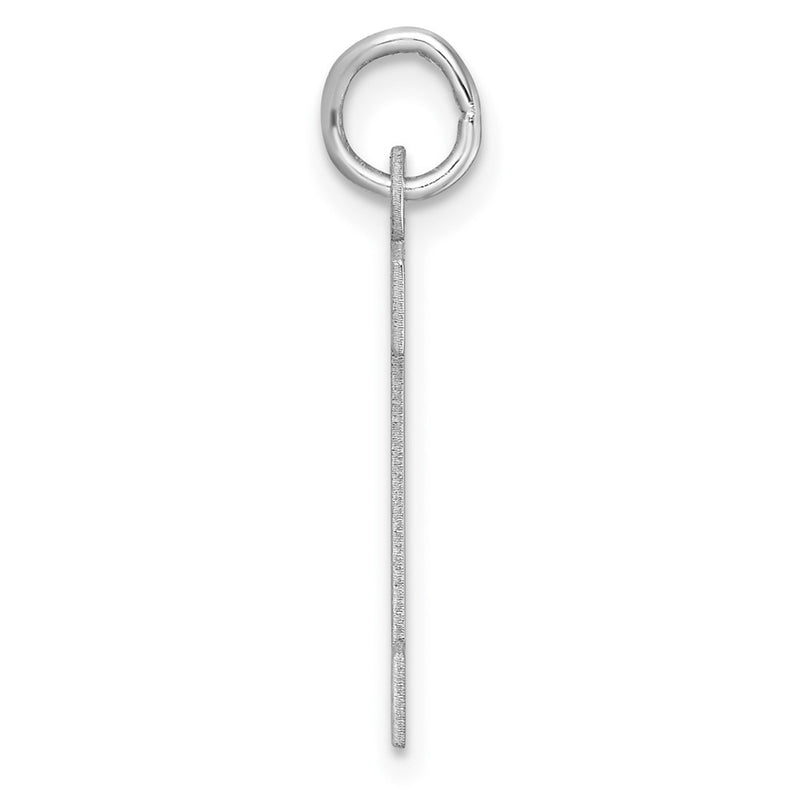 Large Sterling Silver Rhodium-Plated Block Letter Initial Charm