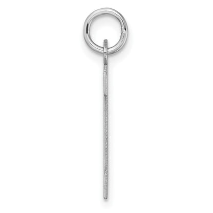 Large Sterling Silver Rhodium-Plated Block Letter B Initial Charm