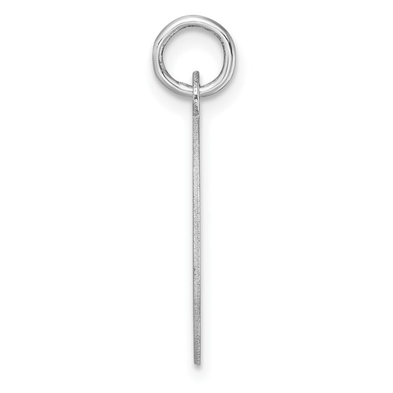 Large Sterling Silver Rhodium-Plated Block Letter G Initial Charm