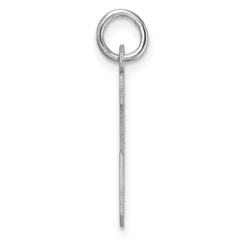 Large Sterling Silver Rhodium-Plated Block Letter J Initial Charm