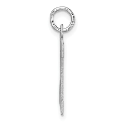 Large Sterling Silver Rhodium-Plated Block Letter K Initial Charm