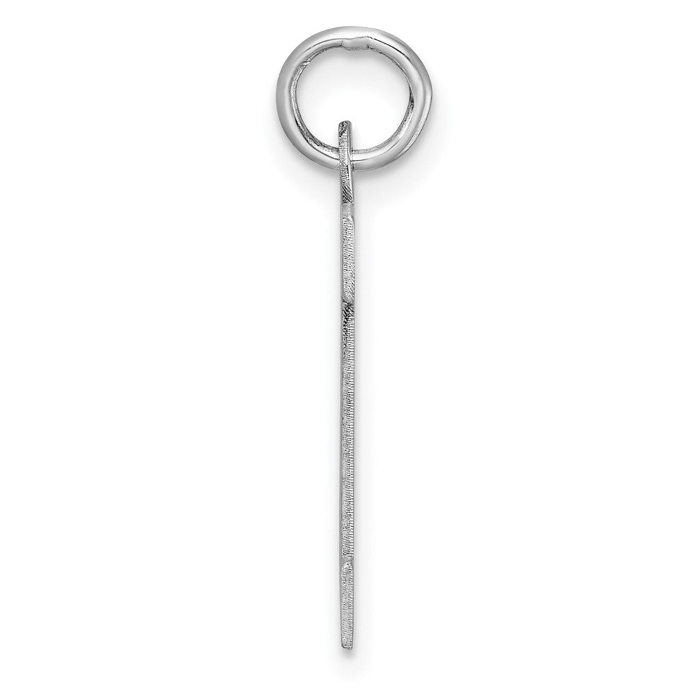Large Sterling Silver Rhodium-Plated Block Letter M Initial Charm