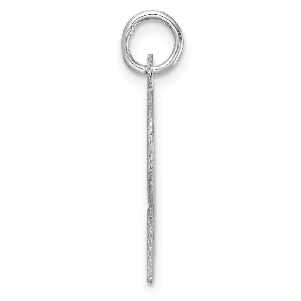Large Sterling Silver Rhodium-Plated Block Letter S Initial Charm