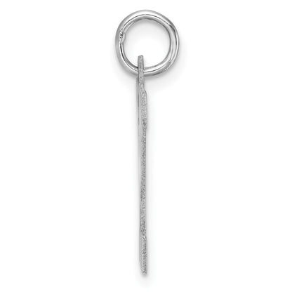 Large Sterling Silver Rhodium-Plated Block Letter Y Initial Charm