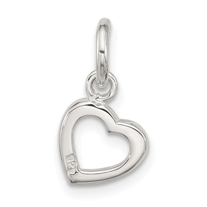 Sterling Silver Polished Open Heart Pendant