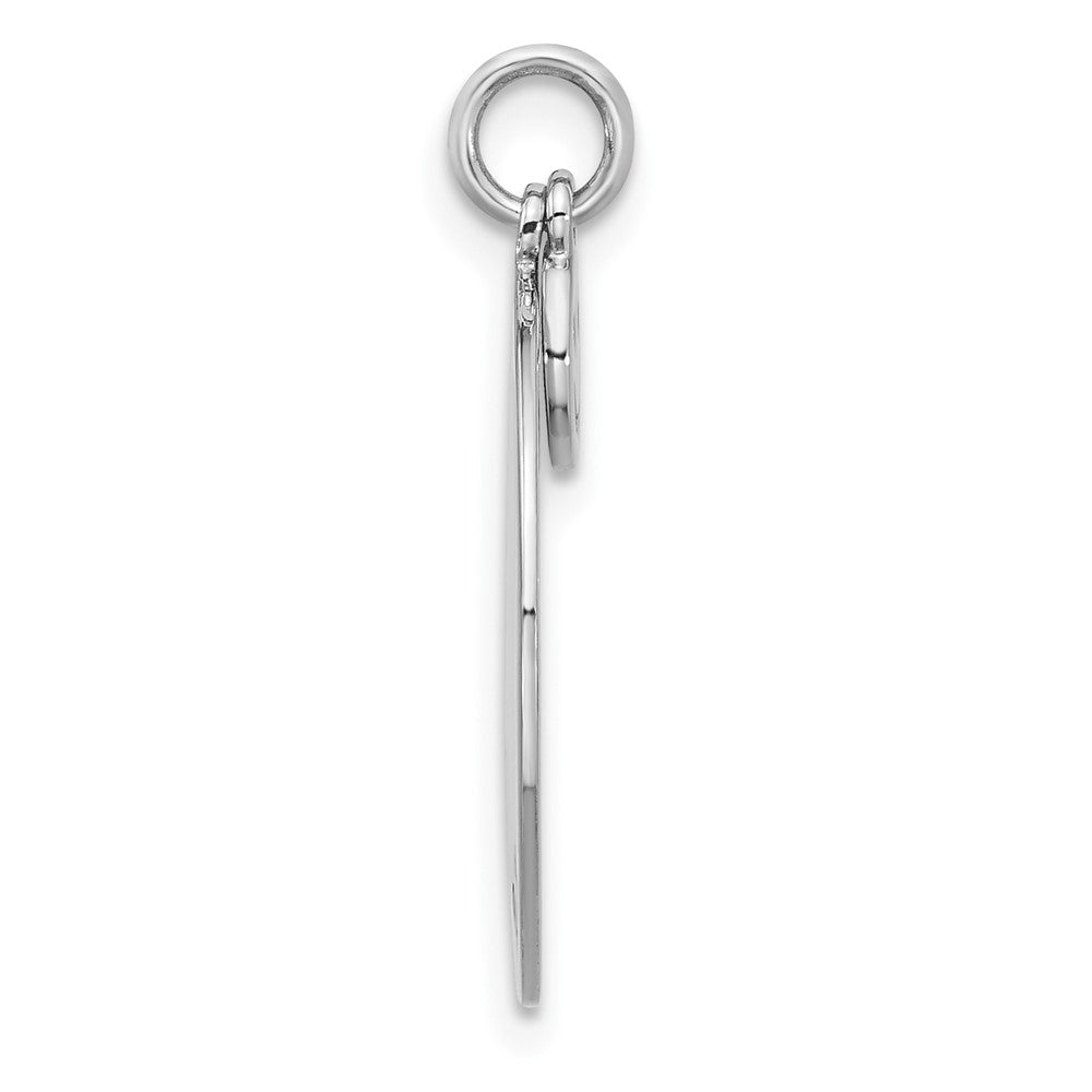 Sterling Silver Rhodium Plated Enameled Thoughts of You.. Pendant