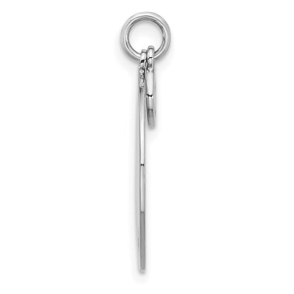 Sterling Silver Rhodium Plated Enameled Thoughts of You.. Pendant