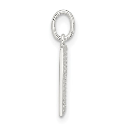 Sterling Silver E-Coated Rose Charm
