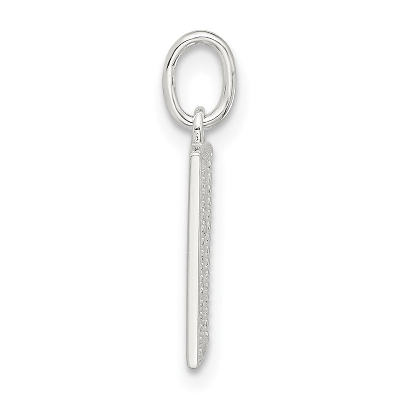 Sterling Silver E-Coated Rose Charm
