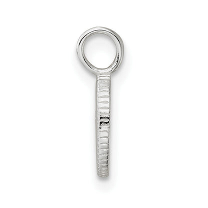 Sterling Silver E-Coating Small Oval Cut-Out Cross Charm