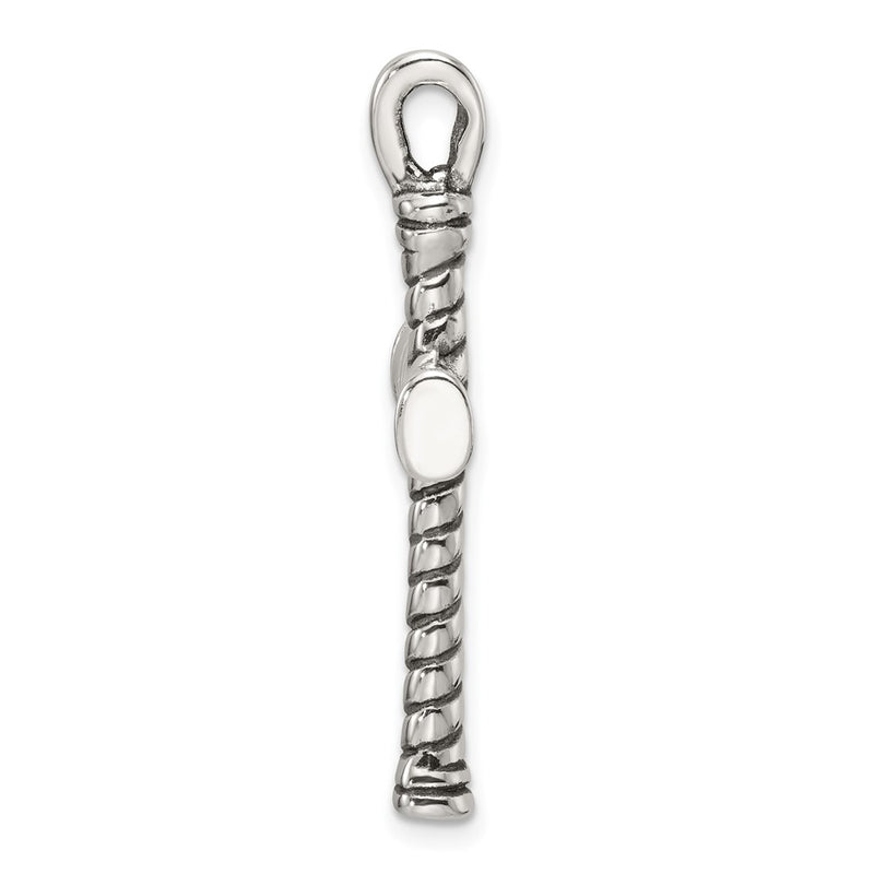 Sterling Silver Polished and Antiqued Cross Pendant