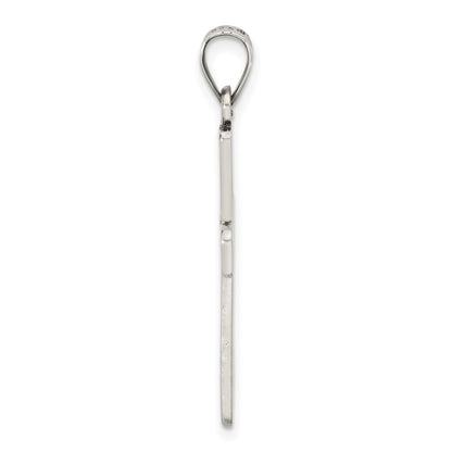 Sterling Silver Antiqued Solid Cross Pendant