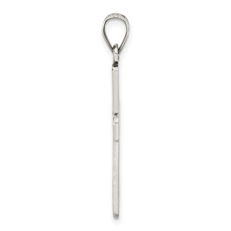 Sterling Silver Antiqued Solid Cross Pendant