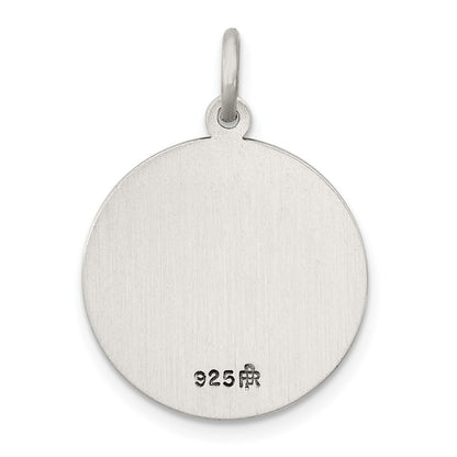 Sterling Silver Antiqued Solid Mother Teresa Medal