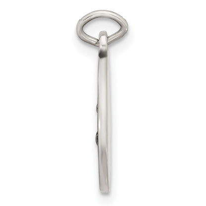Sterling Silver Antiqued Solid Baptism Medal
