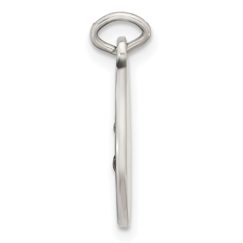 Sterling Silver Antiqued Solid Baptism Medal