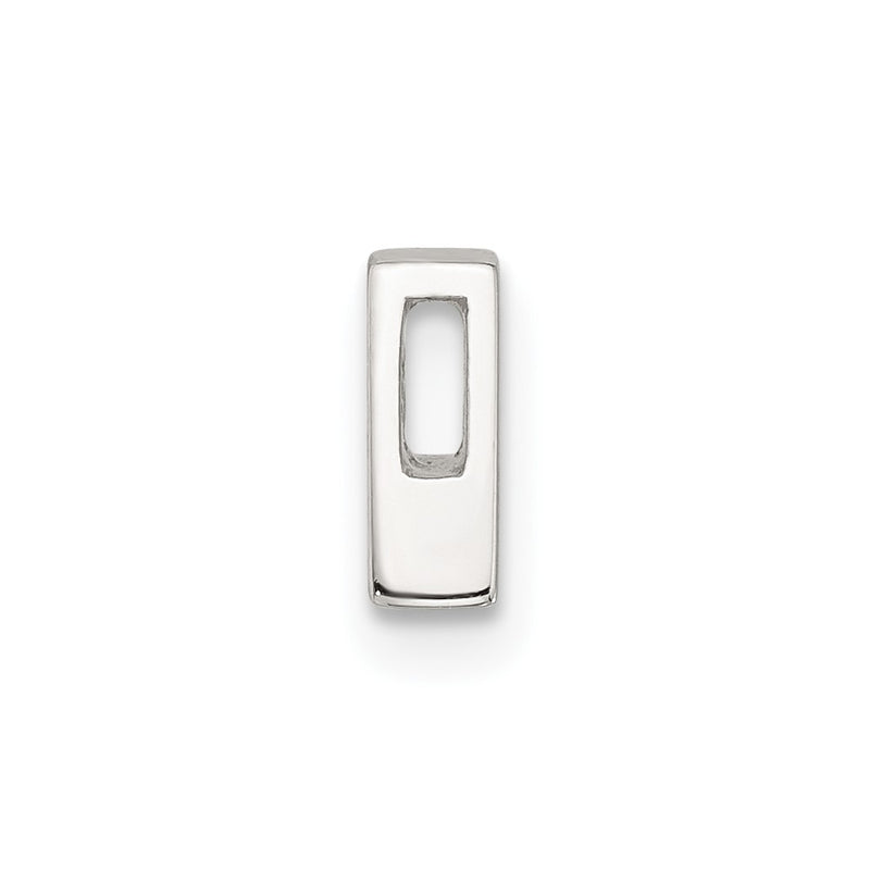 Sterling Silver E-Coated Letter Slide Charm